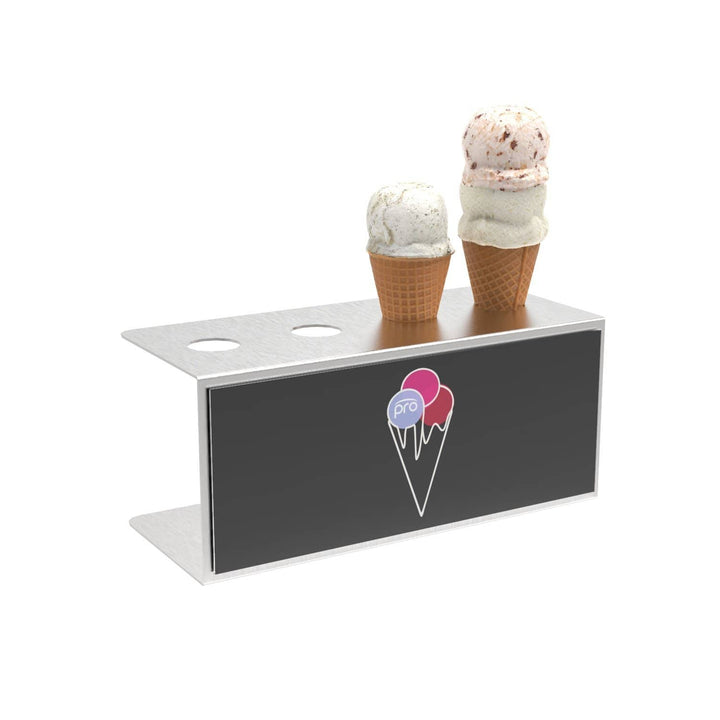 Stand personnalisé de cône de crème glacée acrylique