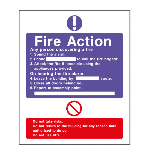 Fire Action Sign - If You Discover a Fire 3