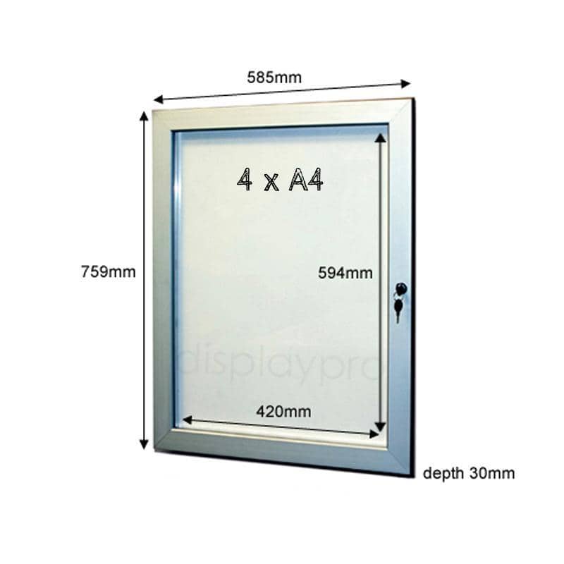 Lockable Magnetic Notice Board Displaypro 2