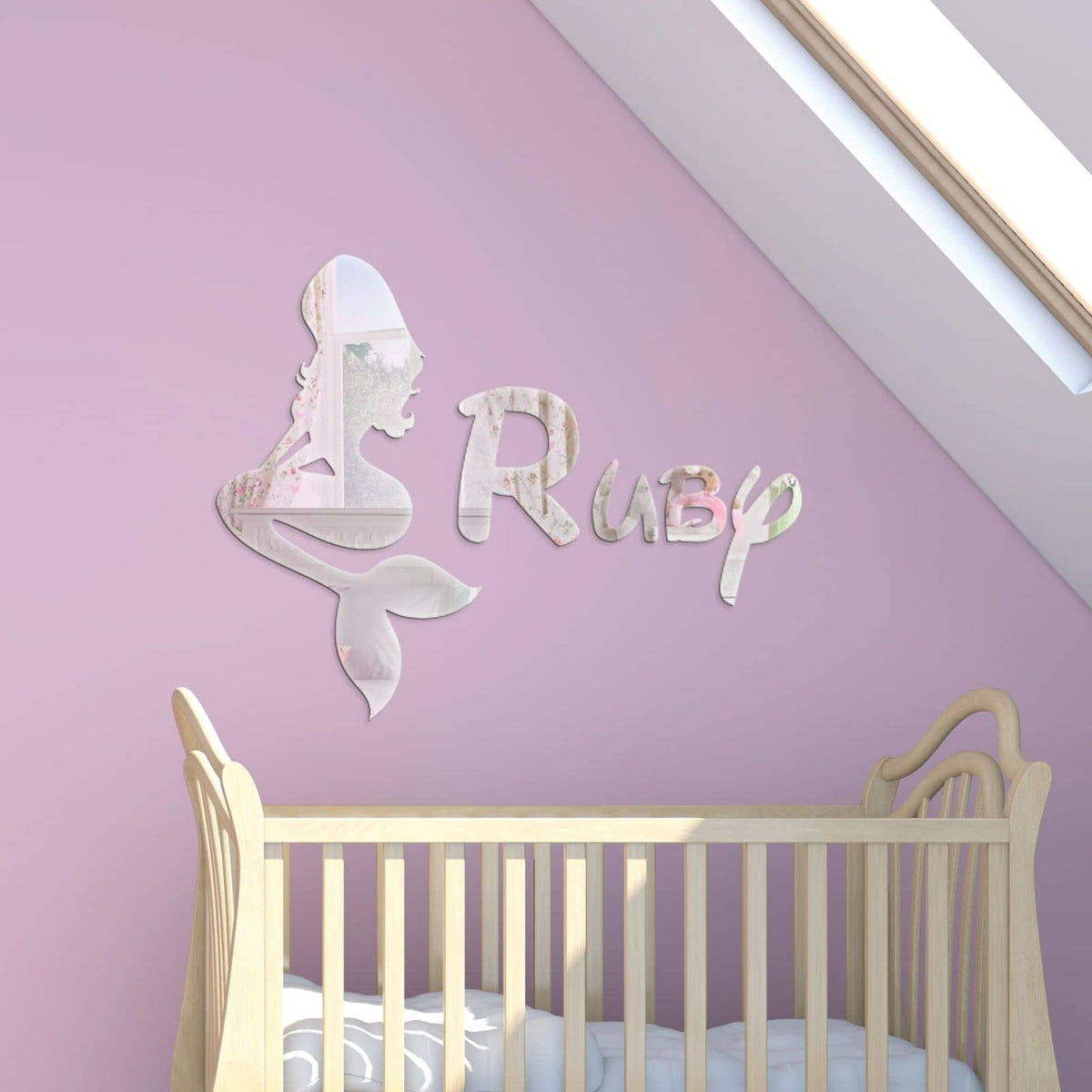 Mermaid Acrylic Mirror & Childrens Name Displaypro