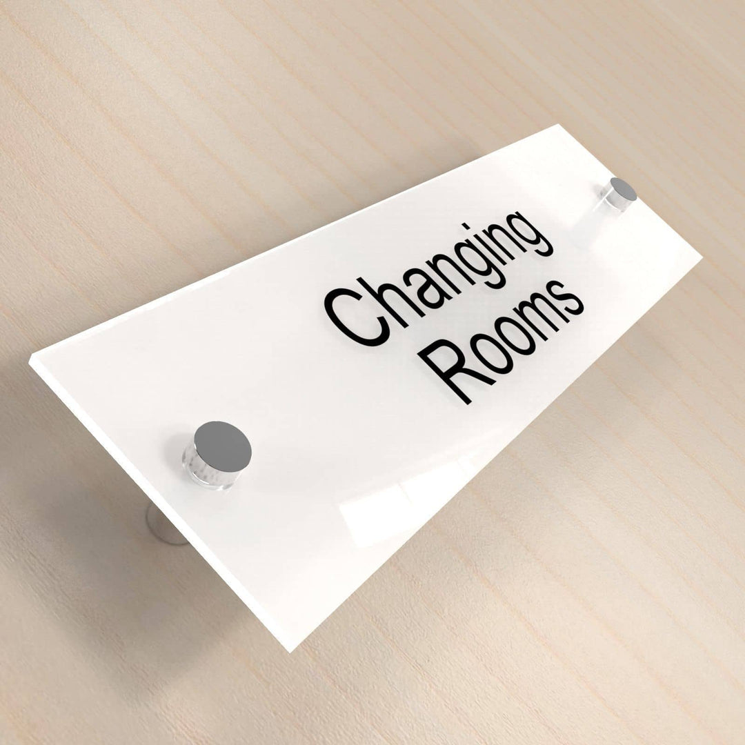 Office Door Plaques - Frosted White Displaypro