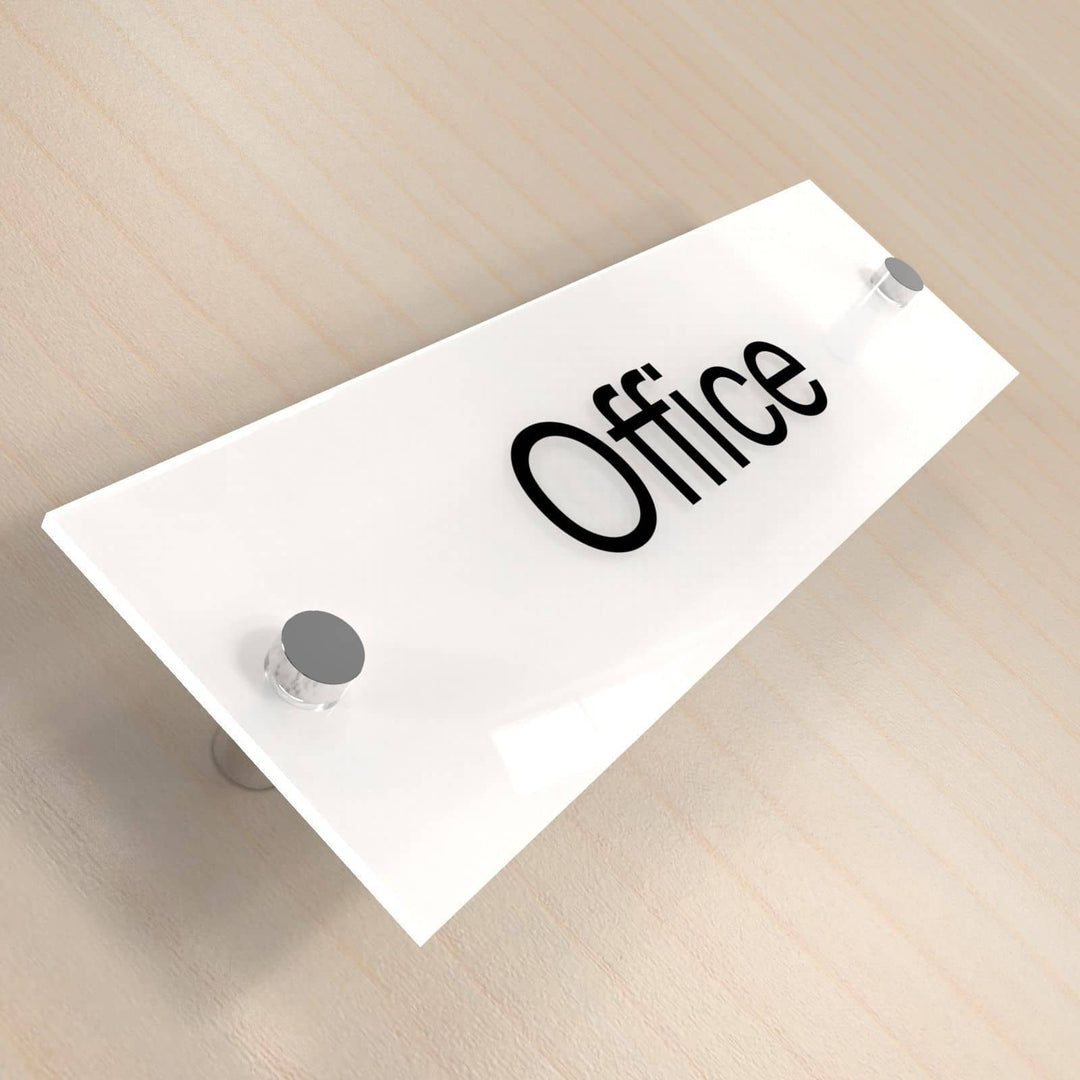 White Acrylic Office Door Plaques Displaypro 7
