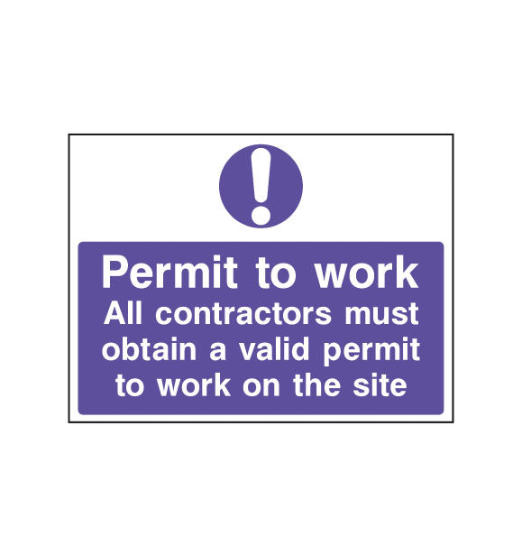 Permit To Work Sign
