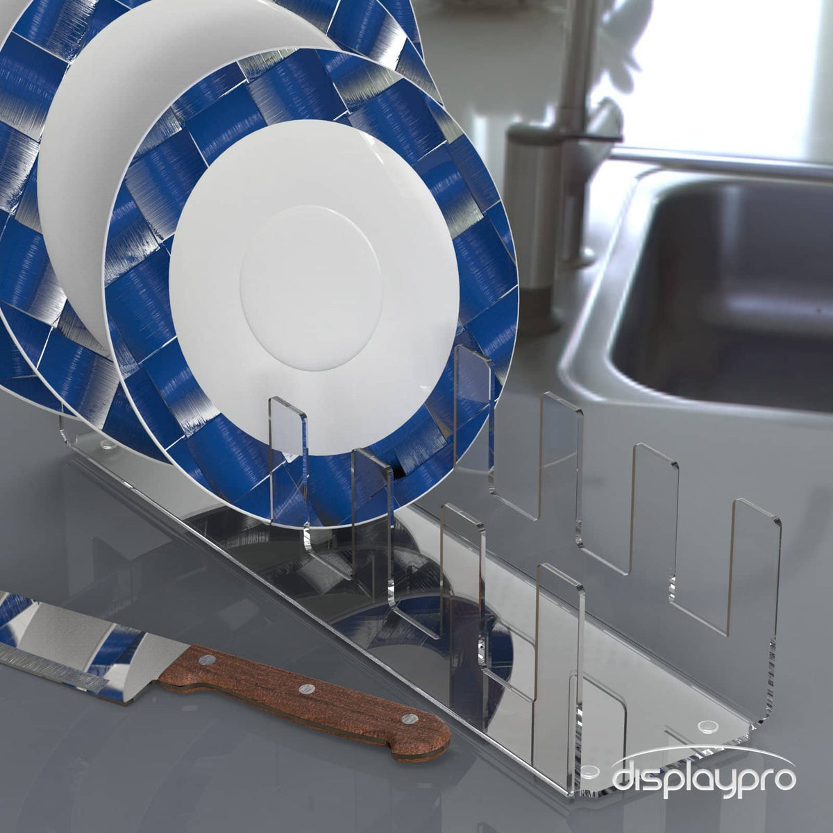 Acrylic Plate Rack Display Displaypro 2