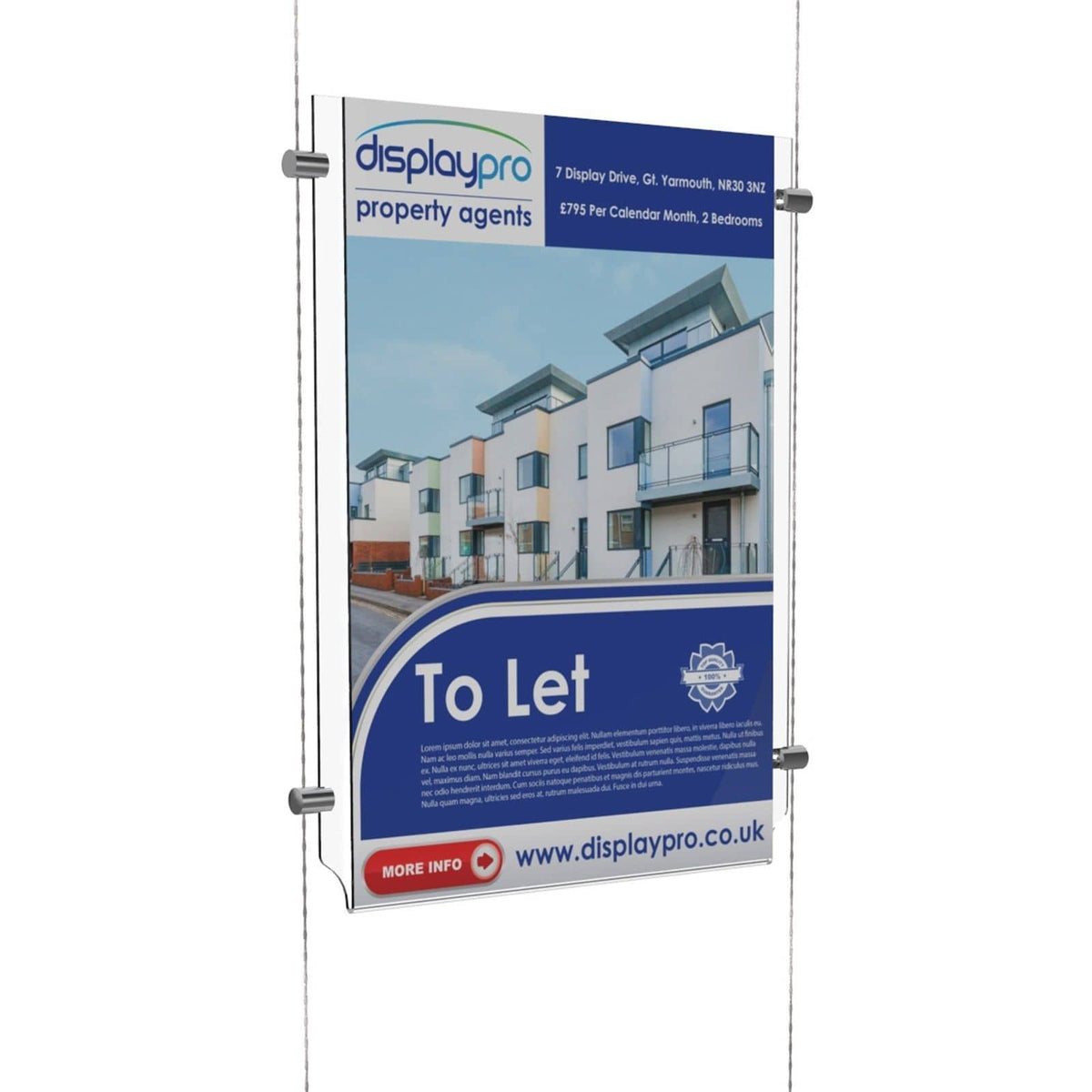 Portrait Easy Access Poster Pockets Only Displaypro
