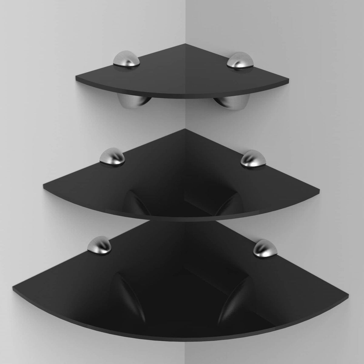 Set Of 3 Acrylic Corner Shelves Displaypro 2