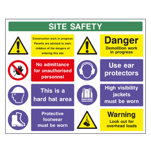 Site Safety Board Sign | Printed Safety Boards | Displaypro UK