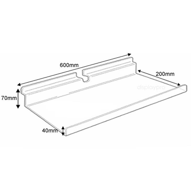 Slatwall Shelves With Upturn Displaypro 2