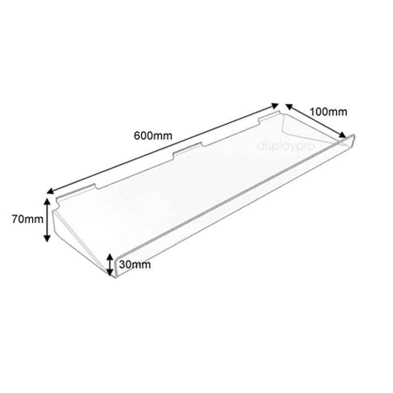 Supported Slatwall Shelves With Upturn Displaypro 2