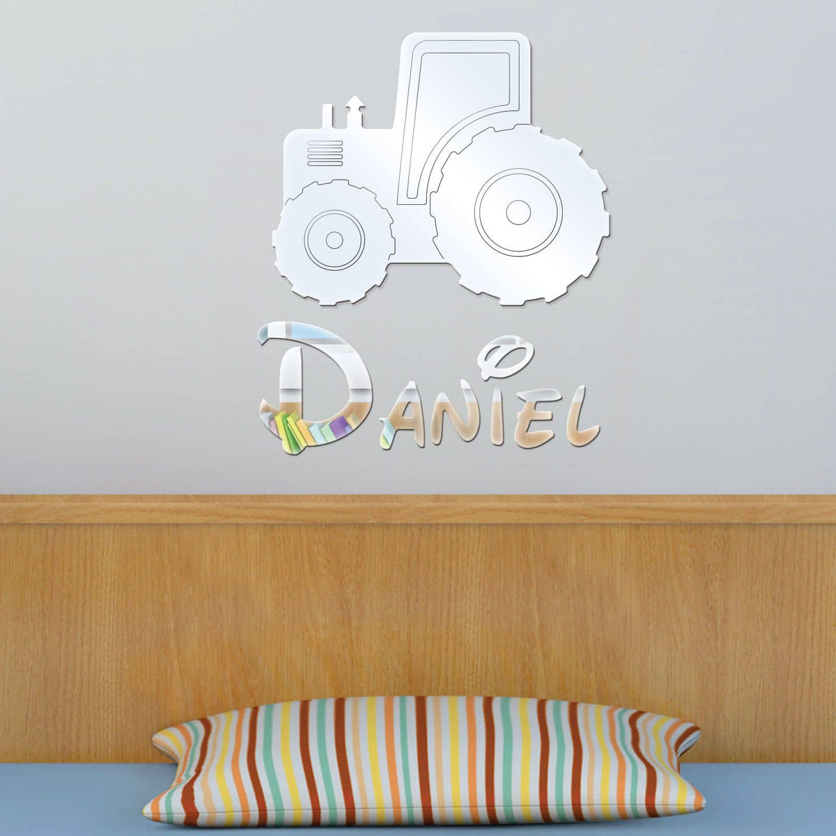 Tractor Acrylic Mirror & Childrens Name Displaypro