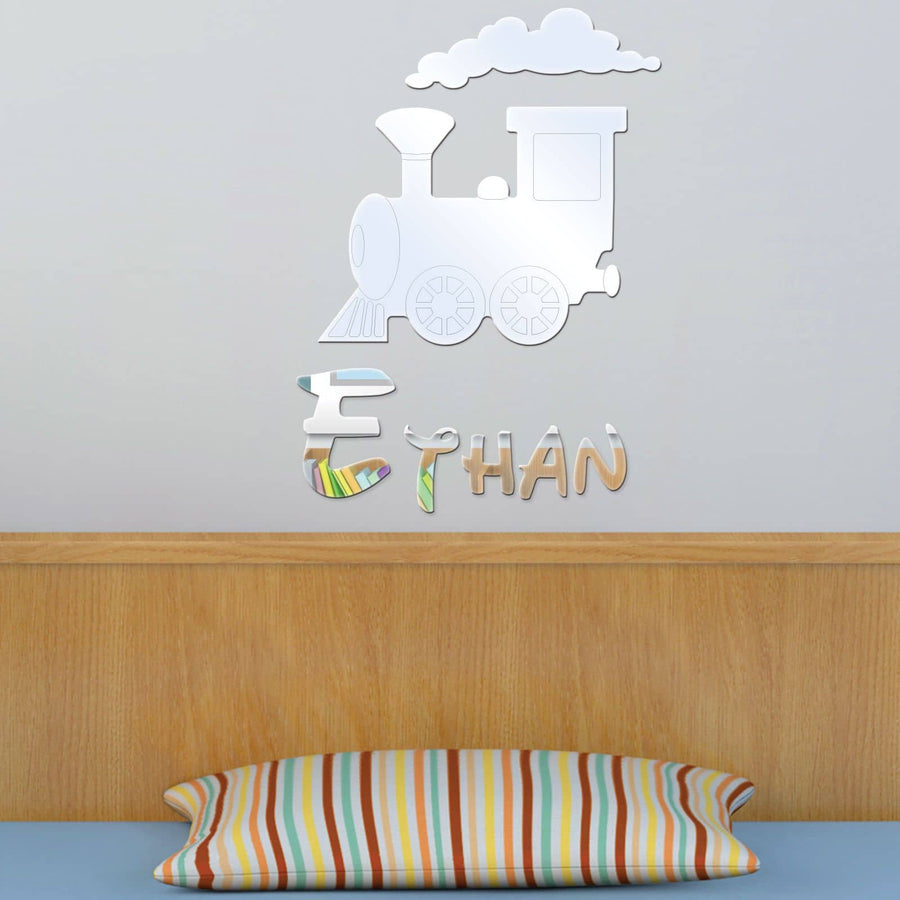 Train Acrylic Mirror & Childrens Name Displaypro