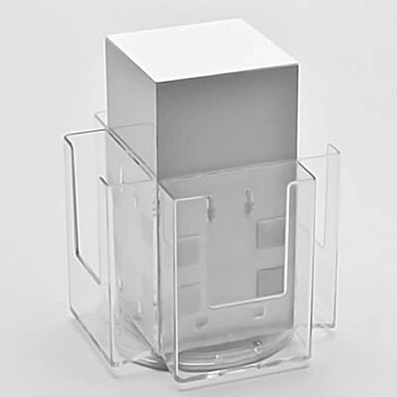 Trifold 4 sided leaflet holder spinner Displaypro