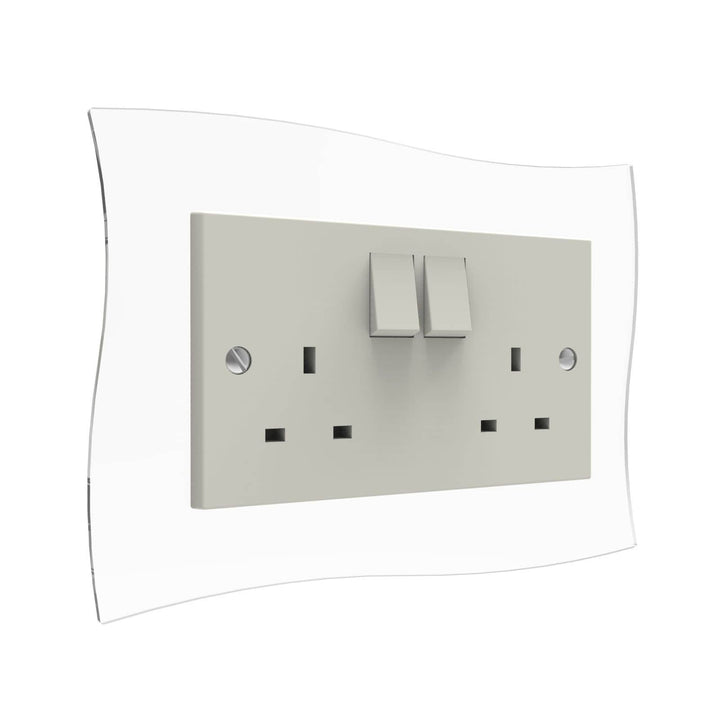 Wave Double Light Switch Surrounds Displaypro