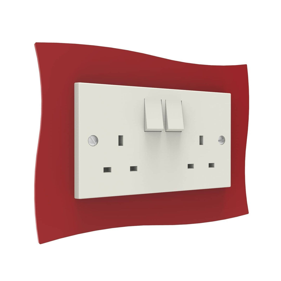 Wave Double Light Switch Surrounds Displaypro 6