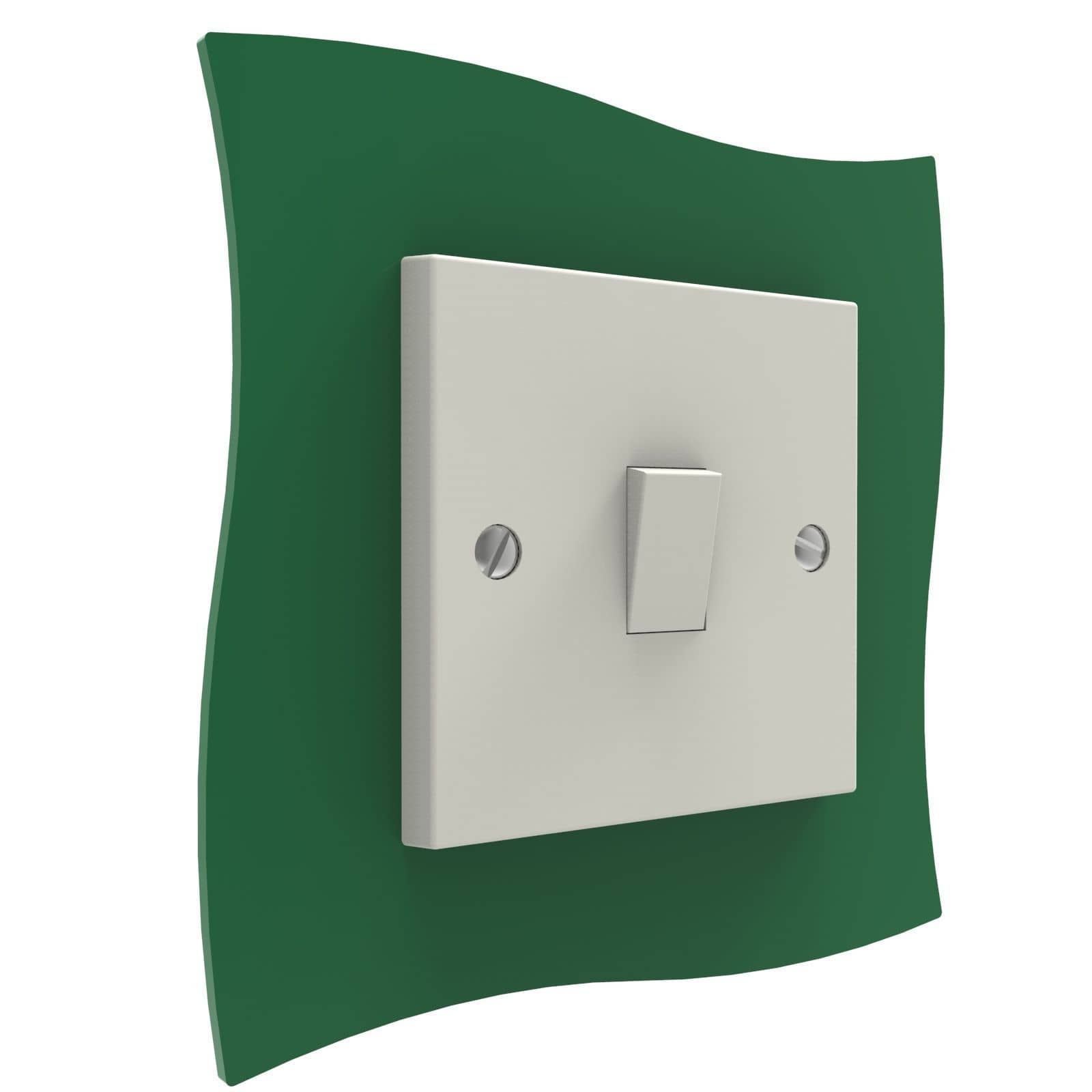 Wave Single Light Switch Surrounds by Displaypro Ltd