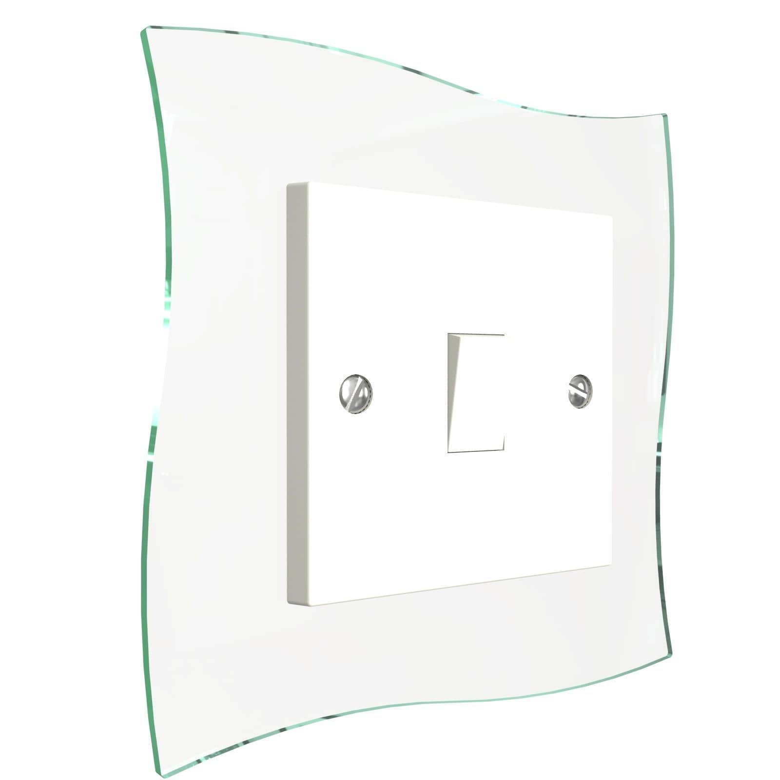 Wave Single Light Switch Surrounds by Displaypro Ltd