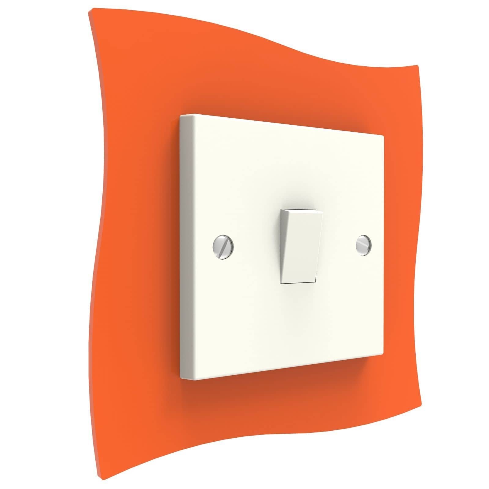 Wave Single Light Switch Surrounds by Displaypro Ltd