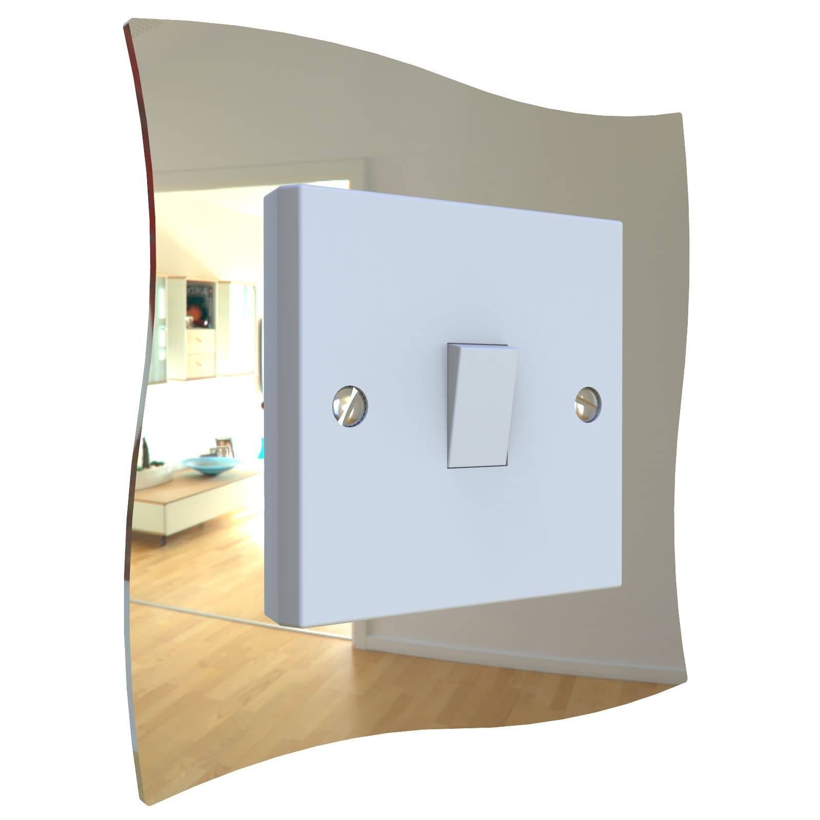 Wave Single Light Switch Surrounds by Displaypro Ltd