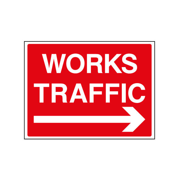 Works Traffic (Right) Safety Sign